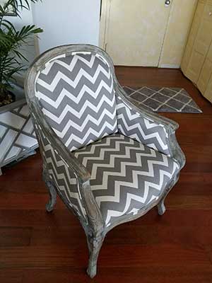 Gray zigzag chair