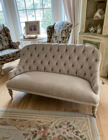 Antique Tufted Loveseat